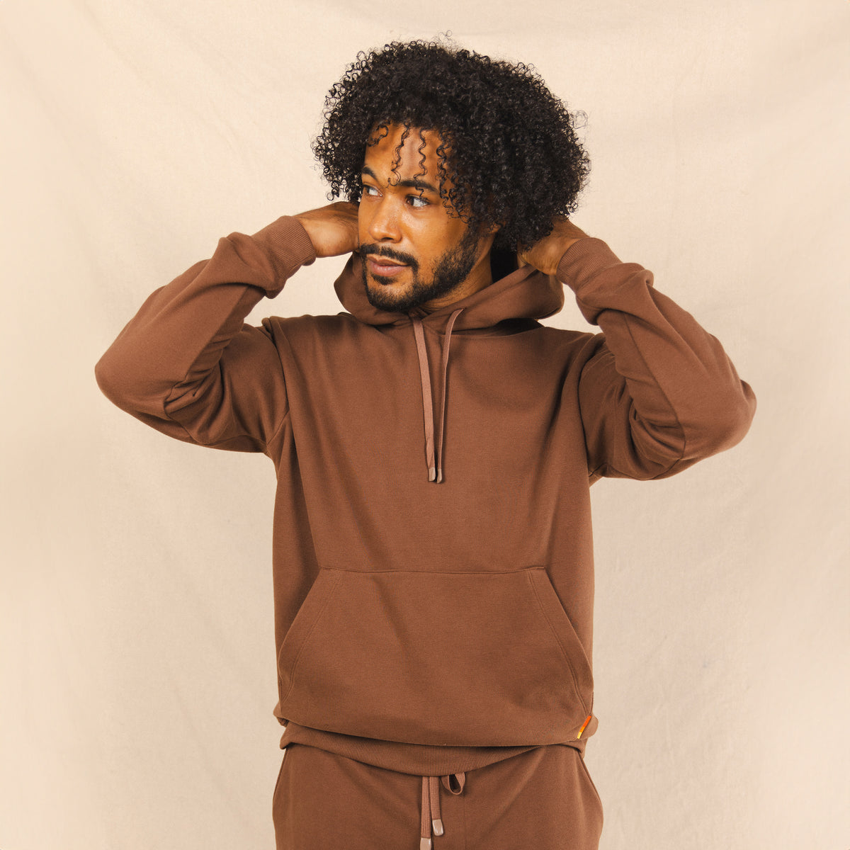 The Mustang | Brown Sexy Terry™ Men’s Lounge Hoodie - Shinesty