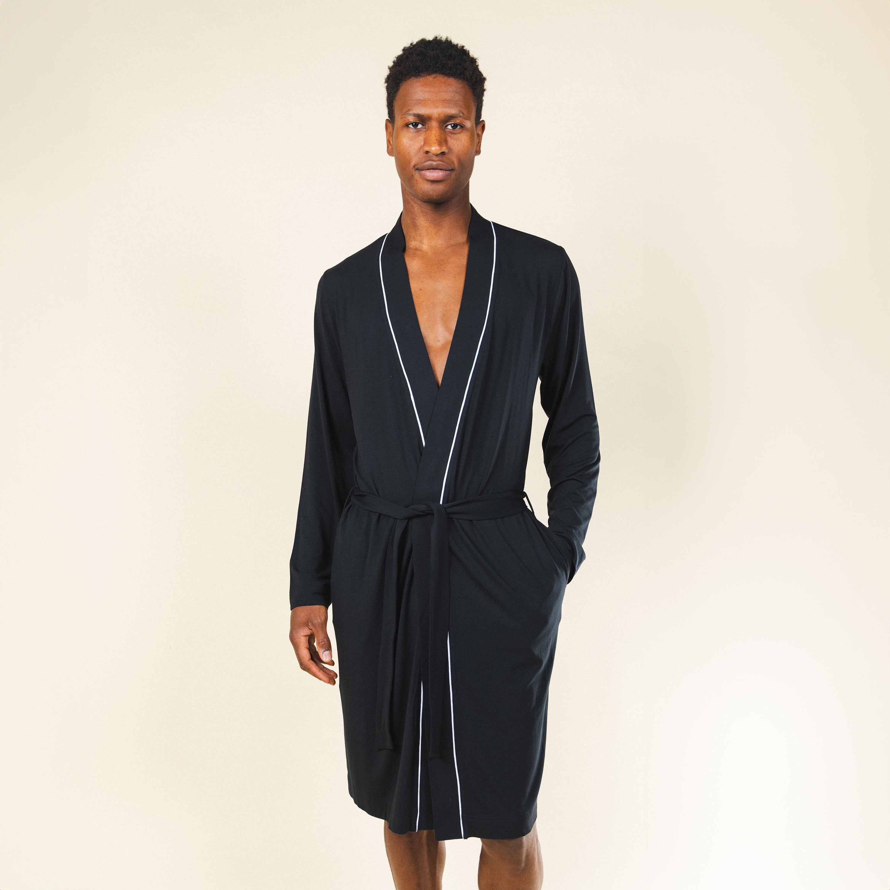 The Threat Level Midnight | Black Long Modal Robe - Shinesty