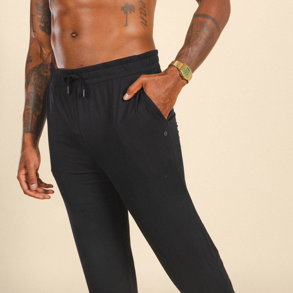 The Threat Level Midnight | Black SleepDeep™ Men’s Pajama Joggers - Shinesty