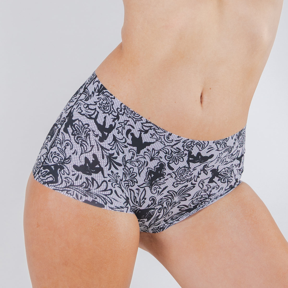 The Racy & Lacy | Provocative Lace Print Women’s Seamless Boyshort - Shinesty