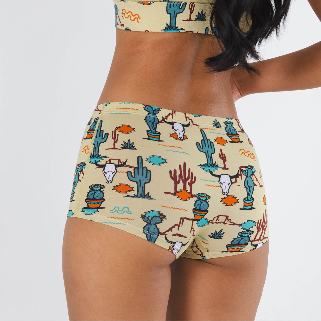 The Mirage | Western Cactus Modal Boyshort Underwear - Shinesty