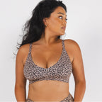 The Wild Cat | Leopard Print Boob Hammock™ Plunge Bralette - Shinesty