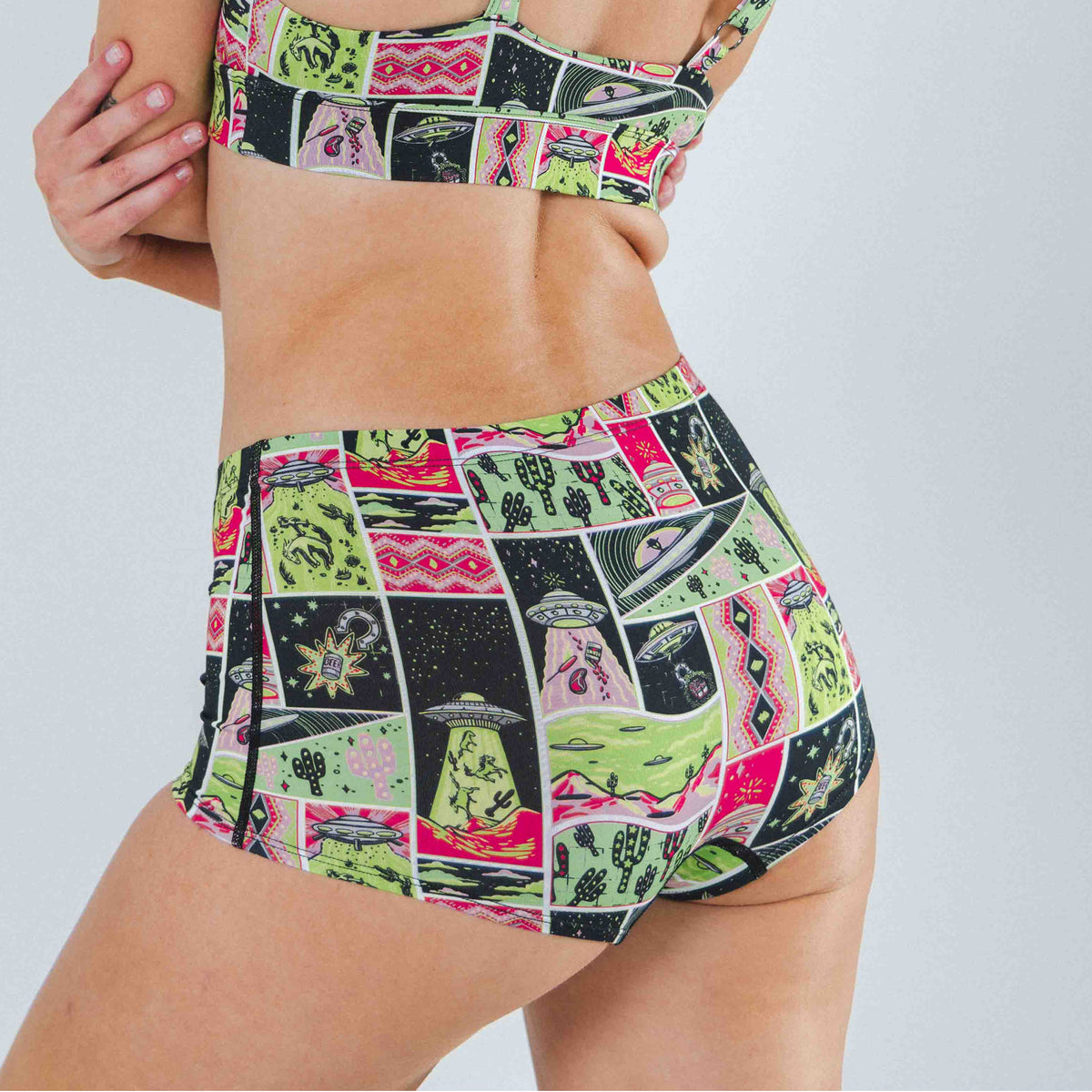 The Area 51 | Retro-Futuristic Alien Modal Boyshort Underwear - Shinesty