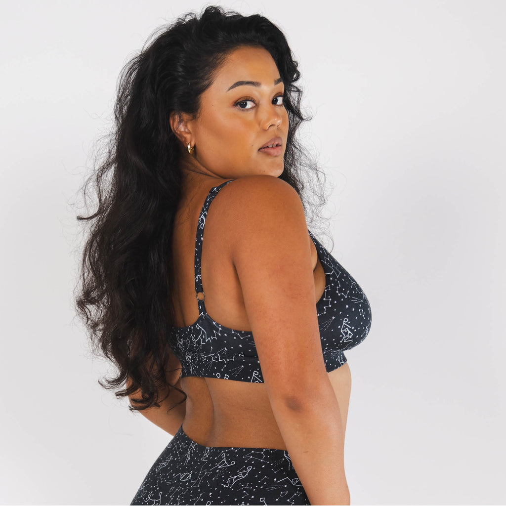 The Big Bang | Glow in the Dark Constellation Boob Hammock™ Plunge Bralette - Shinesty