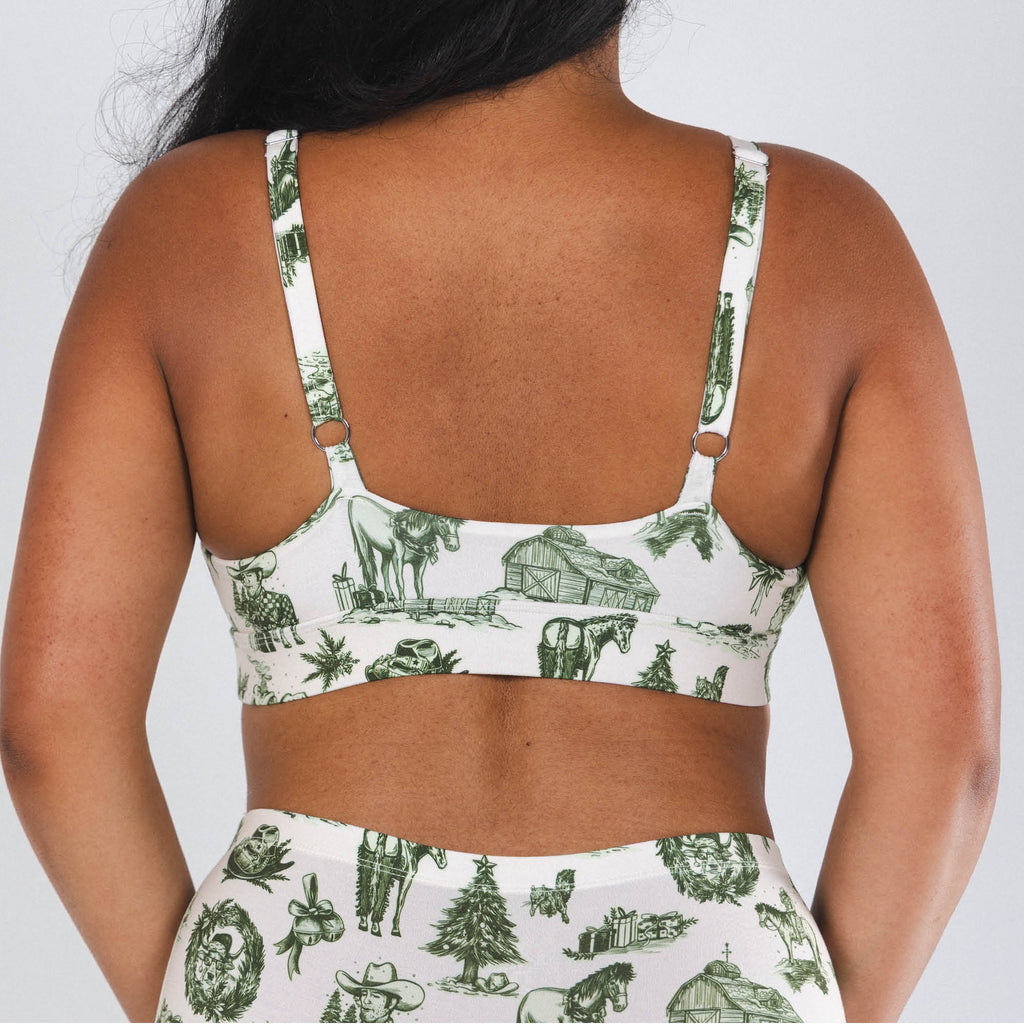 The Western Wonderland | Western Toile Boob Hammock™ Plunge Bralette - Shinesty