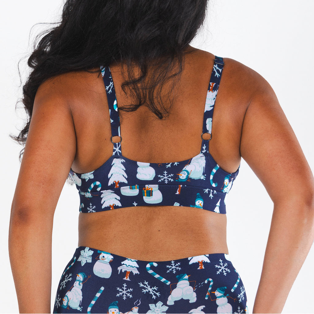 The Big Blizzard | Naughty Snowmen Boob Hammock™ Plunge Bralette - Shinesty