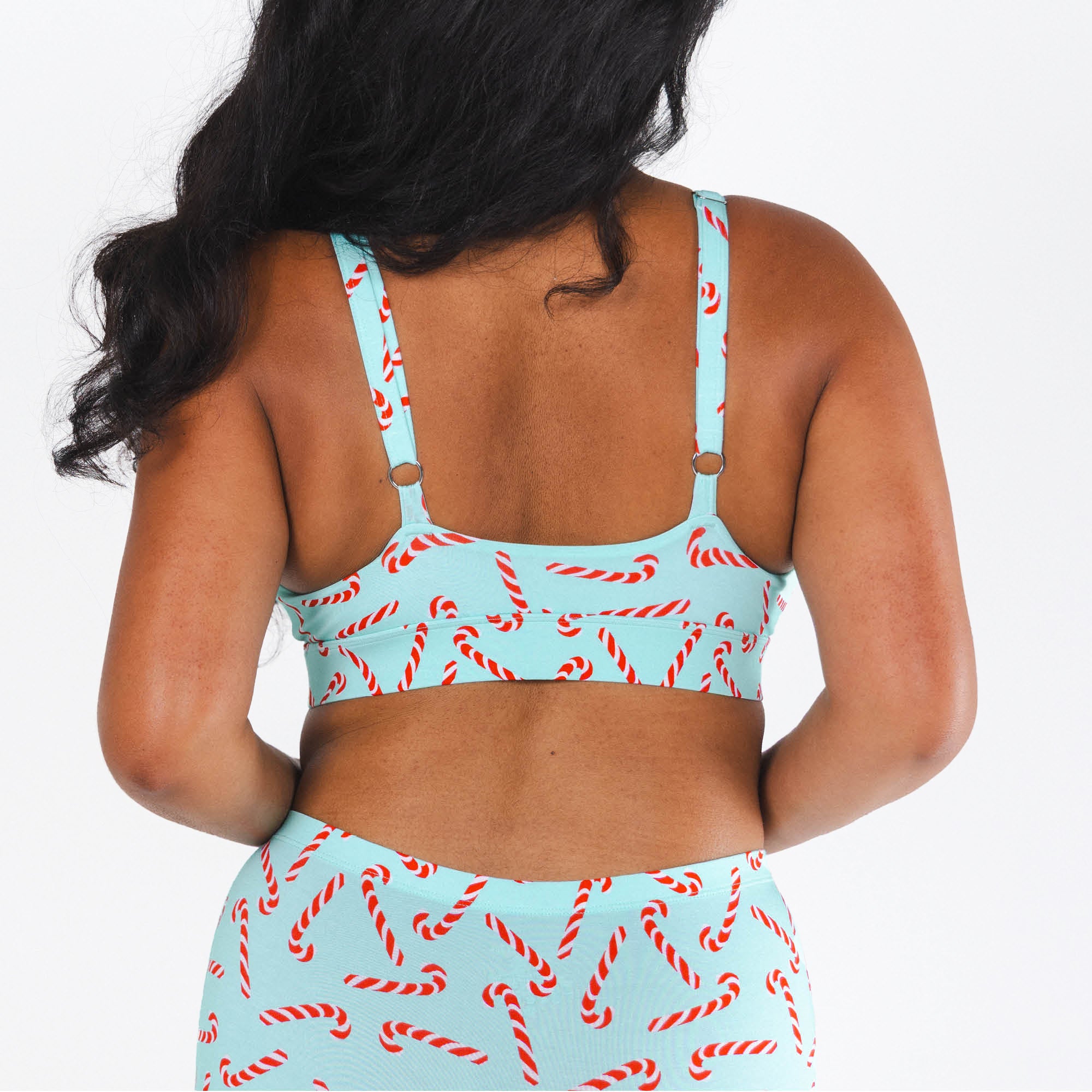 The Peppermint Pimp Canes | Candy Cane Boob Hammock™ Plunge Bralette - Shinesty