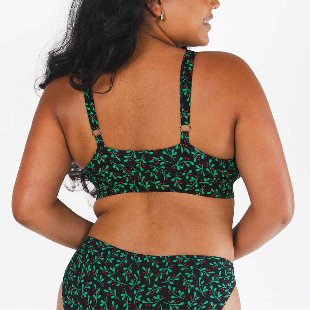 The Kiss Me There | Mistletoe Boob Hammock™ Plunge Bralette - Shinesty