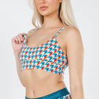 The Swanky | Retro Houndstooth Boob Hammock™ Scoop Bralette - Shinesty