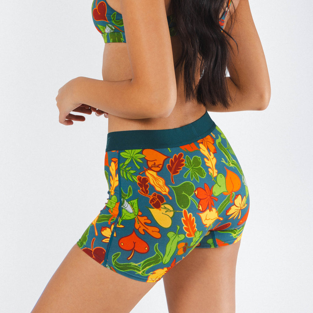 The Leaf Peeps | Naughty Leaves Women’s Boxers - Shinesty