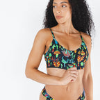 The Super Shroom | Neon Mushrooms Boob Hammock™ Scoop Bralette - Shinesty