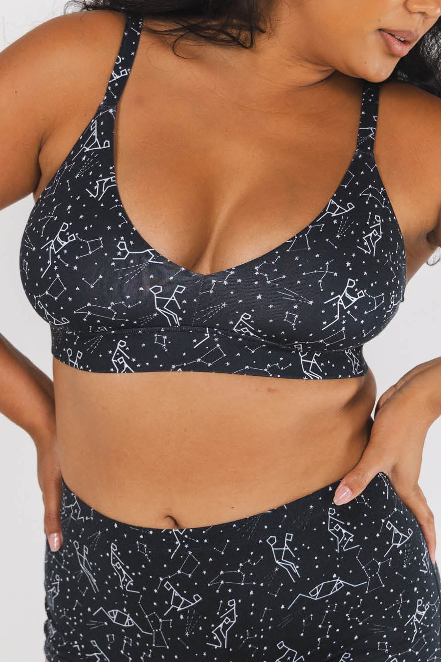 The Big Bang | Glow in the Dark Constellation Boob Hammock™ Plunge Bralette - Shinesty