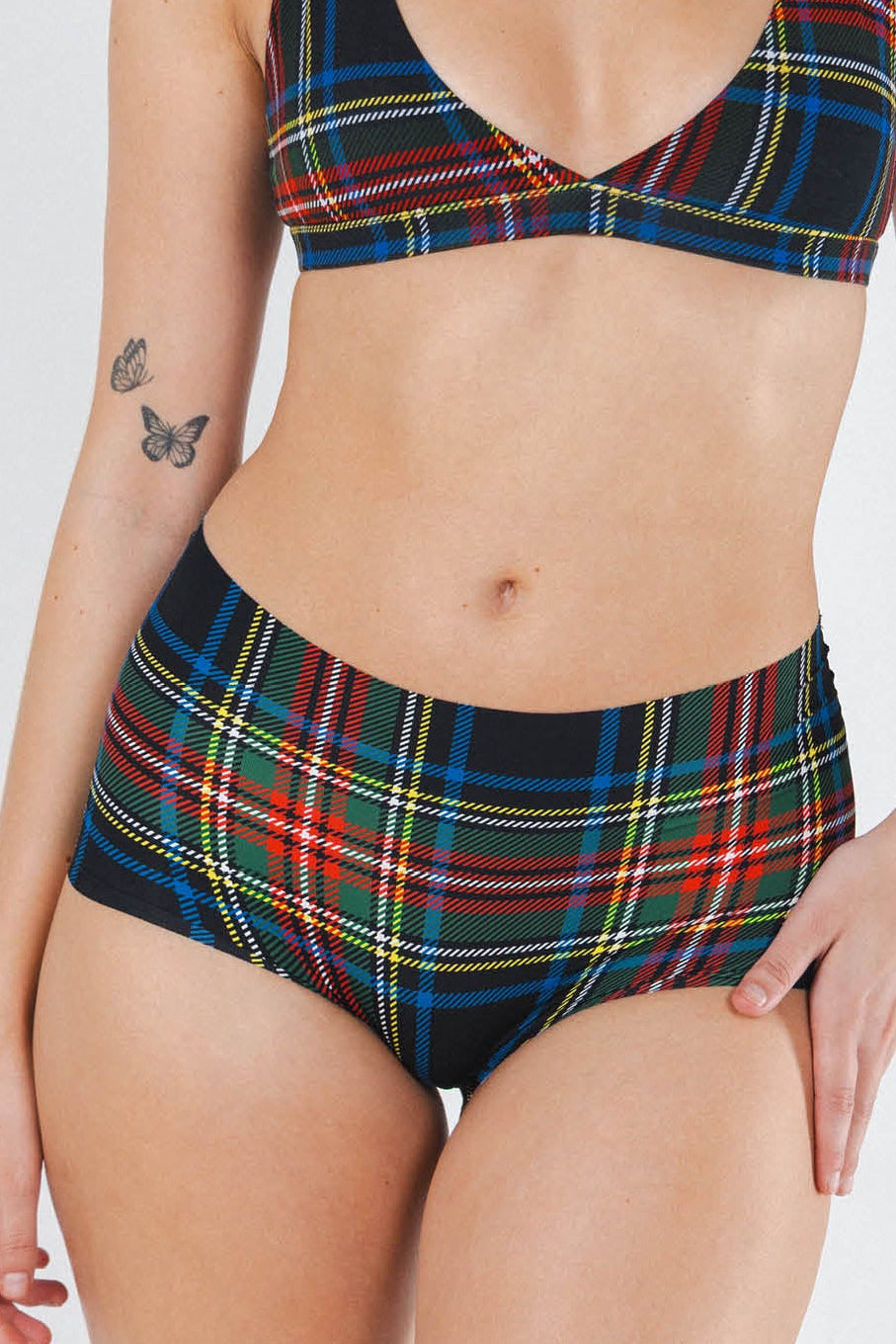The Cappuccino | Holiday Tartan Plaid Women’s Seamless Boyshort - Shinesty