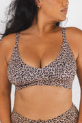 The Wild Cat | Leopard Print Boob Hammock™ Plunge Bralette - Shinesty