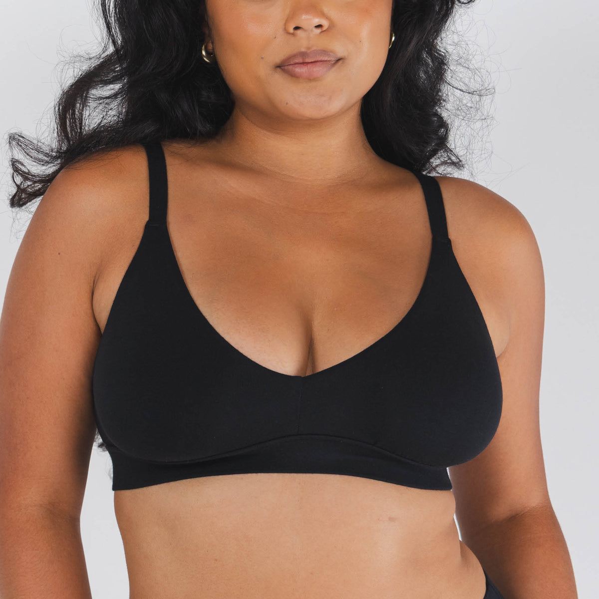 The Threat Level Midnight | Black Boob Hammock™ Plunge Bralette - Shinesty