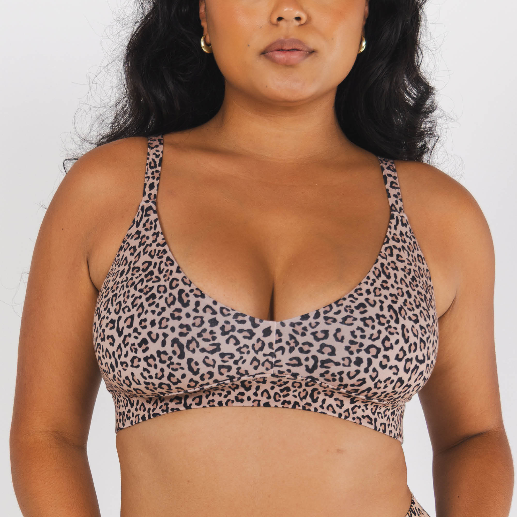 The Wild Cat | Leopard Print Boob Hammock™ Plunge Bralette - Shinesty