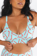 The Peppermint Pimp Canes | Candy Cane Boob Hammock™ Plunge Bralette - Shinesty