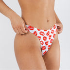 The Pucker Up | Lipstick Kiss MicroModal Thong - Shinesty
