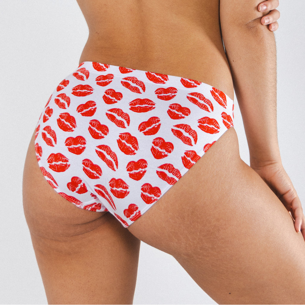 The Pucker Up | Lipstick Kiss Modal Bikini Underwear - Shinesty