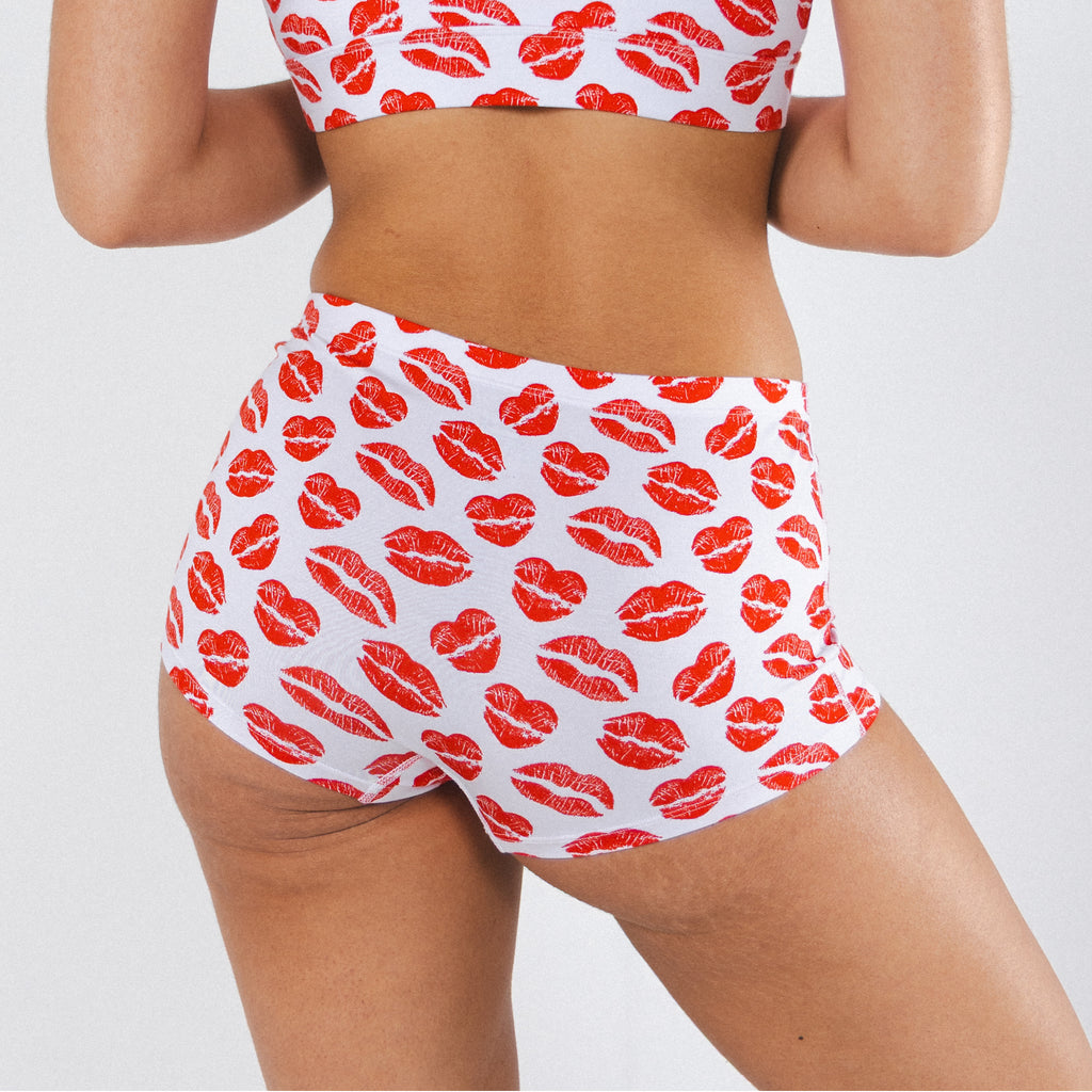 The Pucker Up | Lipstick Kiss Modal Boyshort Underwear - Shinesty