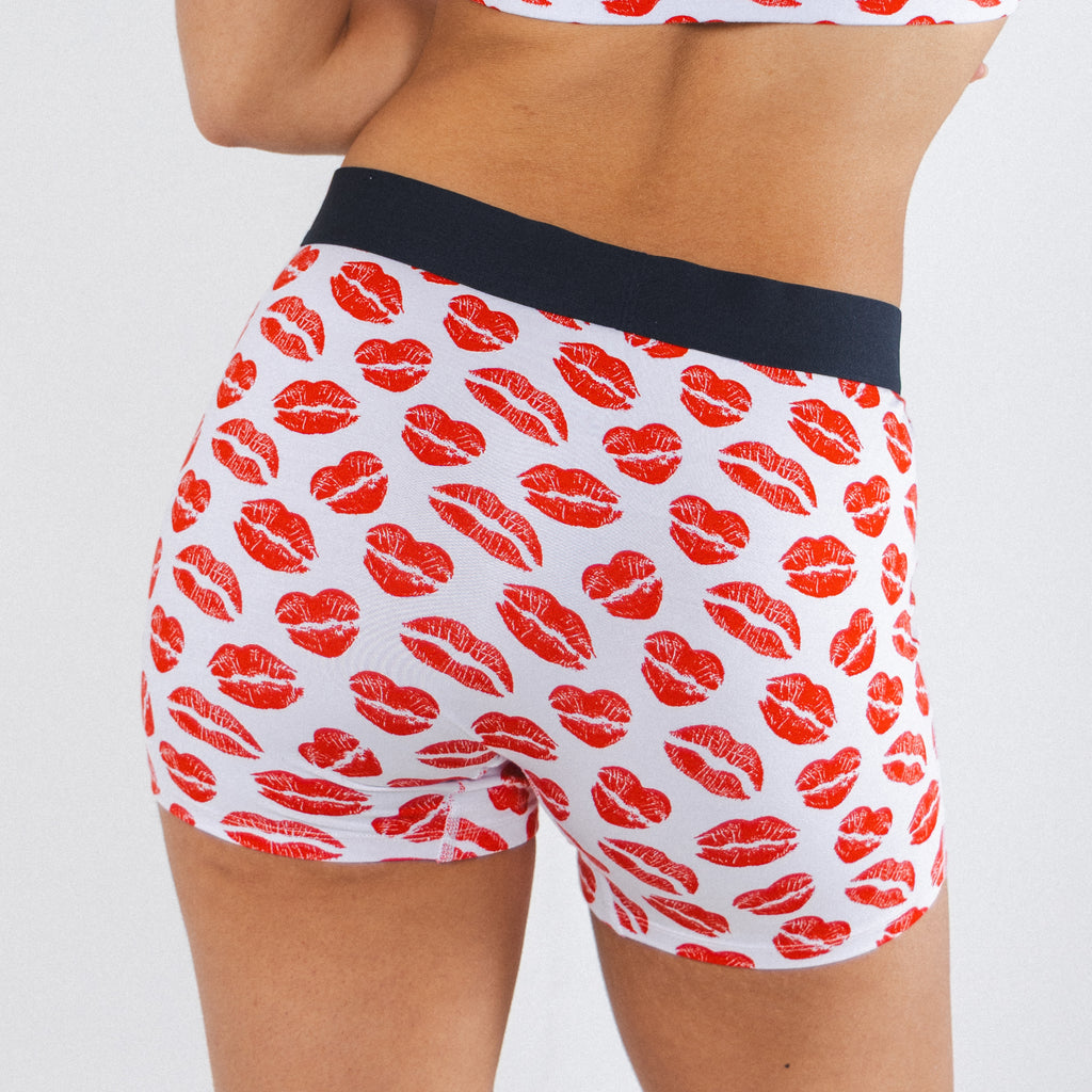 The Pucker Up | Lipstick Kiss Women’s Boxers - Shinesty