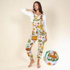The Spread | White Thanksgiving Women's Pajamaralls® - Shinesty