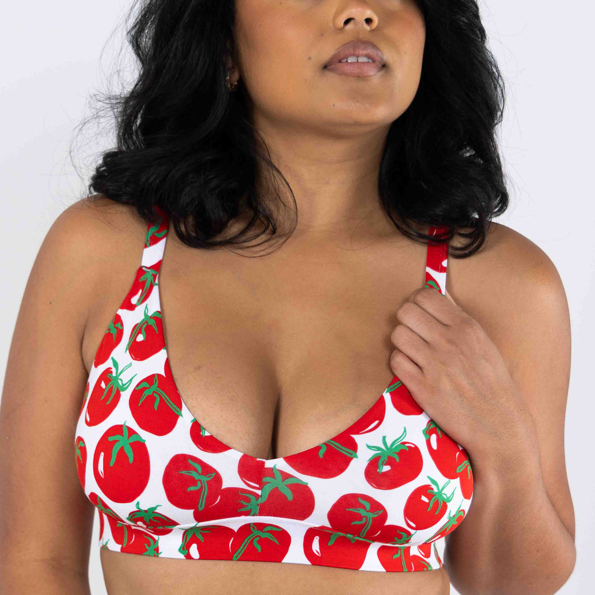 The Roma | Tomato Boob Hammock™ Plunge Bralette - Shinesty