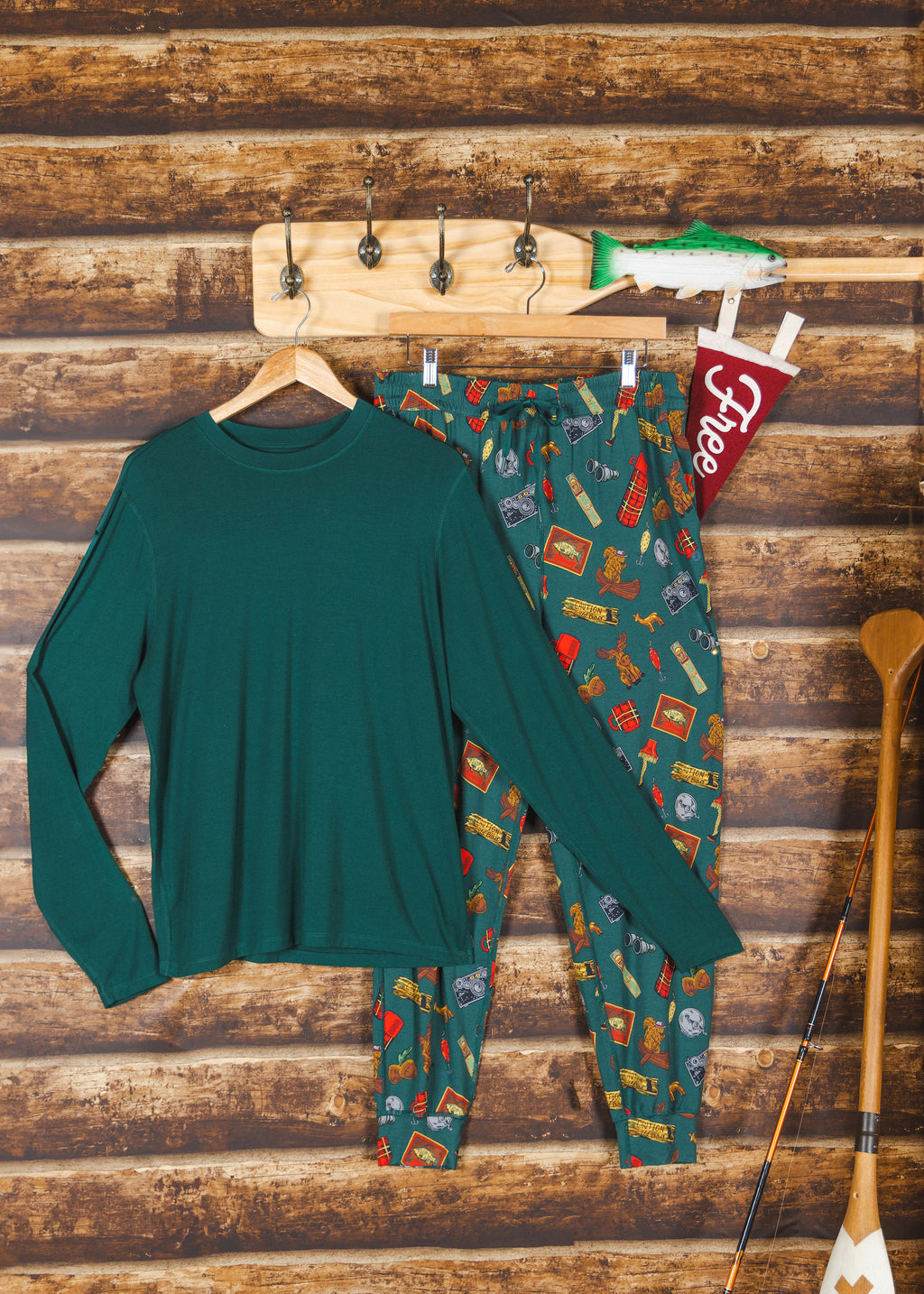 The Cabin Core | Evergreen Cabin SleepDeep™ Men’s Pajama Joggers - Shinesty