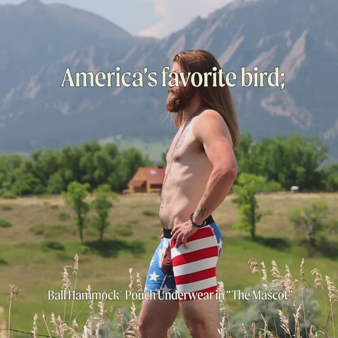 The Mascot | American Flag Ball Hammock® Pouch Underwear With Fly - Shinesty
