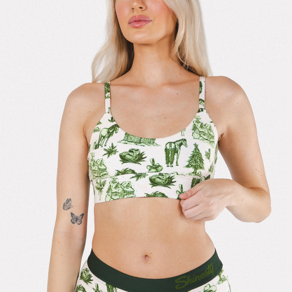 The Western Wonderland | Western Toile Boob Hammock™ Scoop Bralette - Shinesty