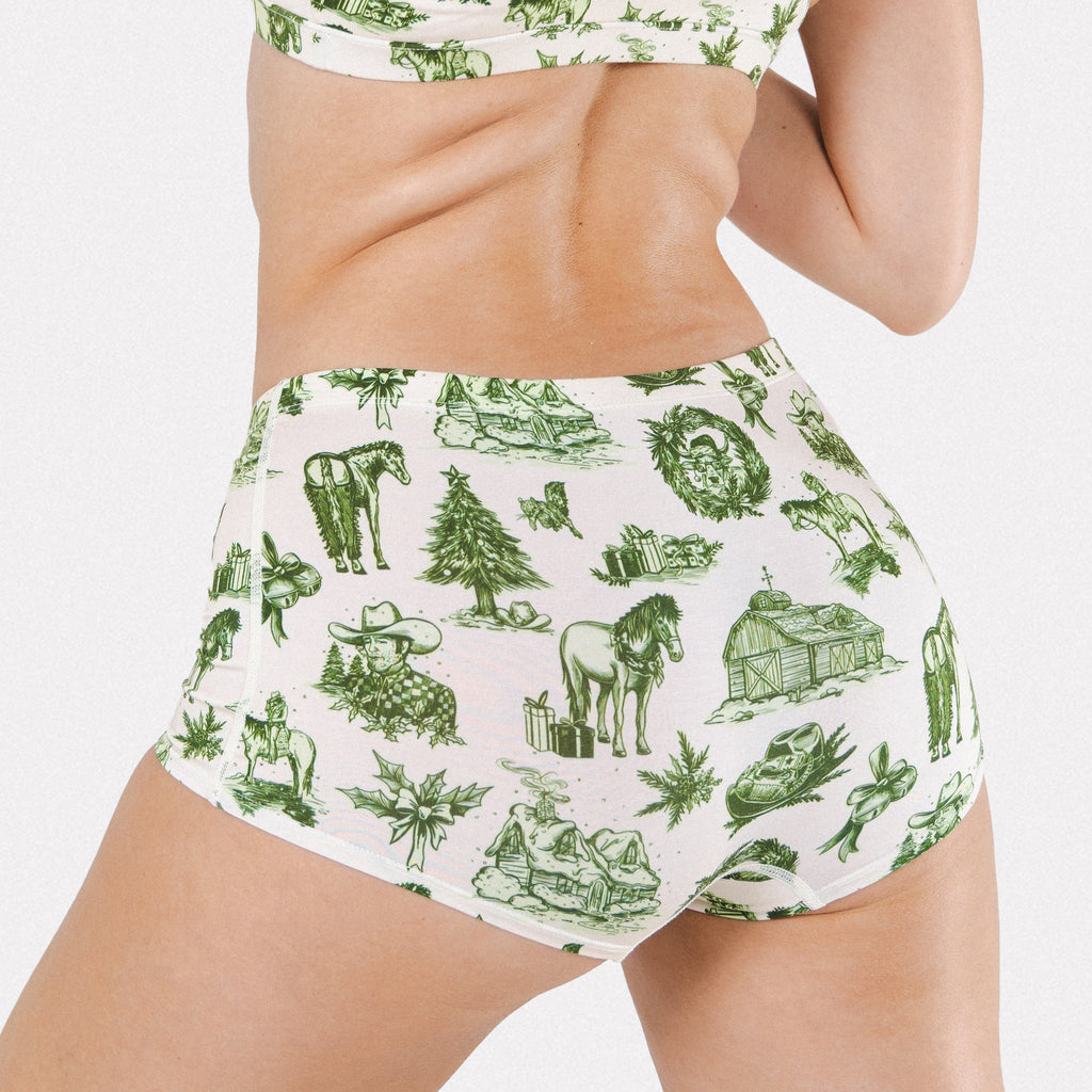 The Western Wonderland | Western Toile Modal Boyshort Underwear - Shinesty