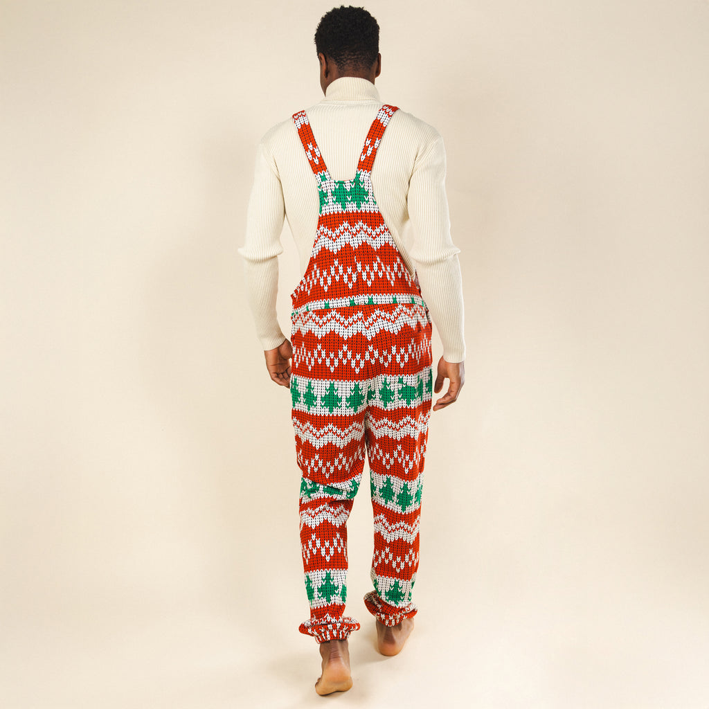 The Red Ryder | Fair Isle Knit Print Pajamaralls® - Shinesty