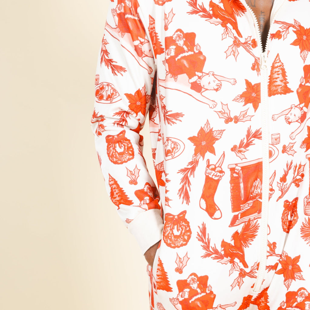 The Santa Slays | Christmas Toile Onesie - Shinesty