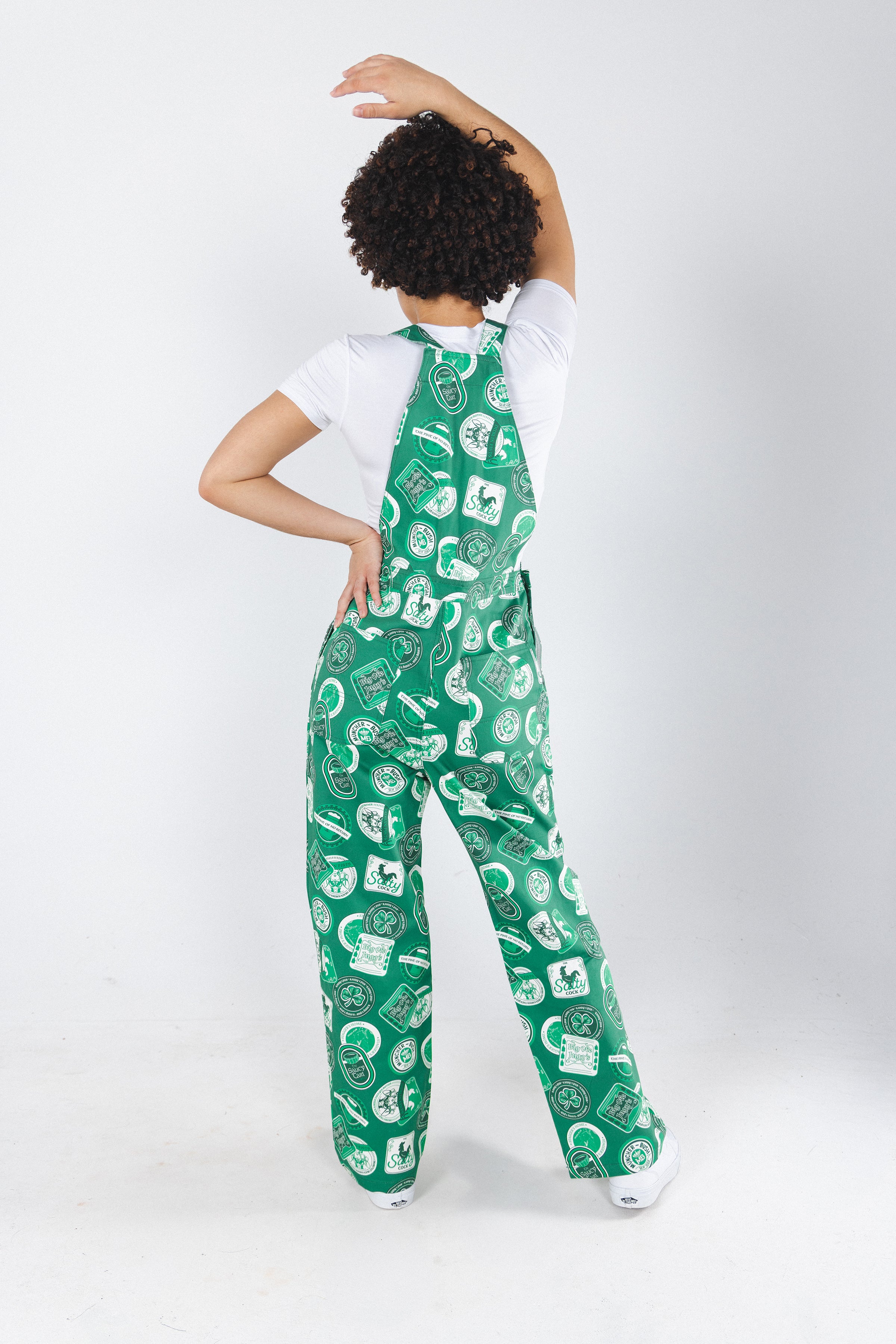 The Irish Pub | Green Irish Coasters Unisex Overalls - Shinesty