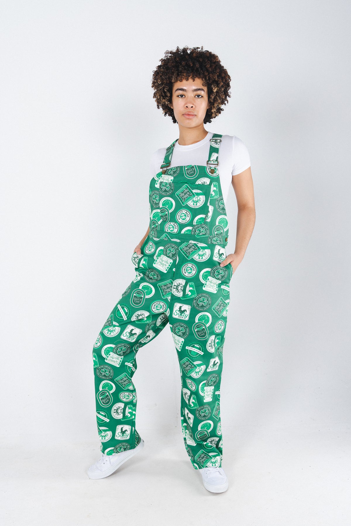 The Irish Pub | Green Irish Coasters Unisex Overalls - Shinesty