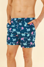 The Shorebreak | Navy Tropical Ball Hammock® Pouch 5" Swim Trunks - Shinesty