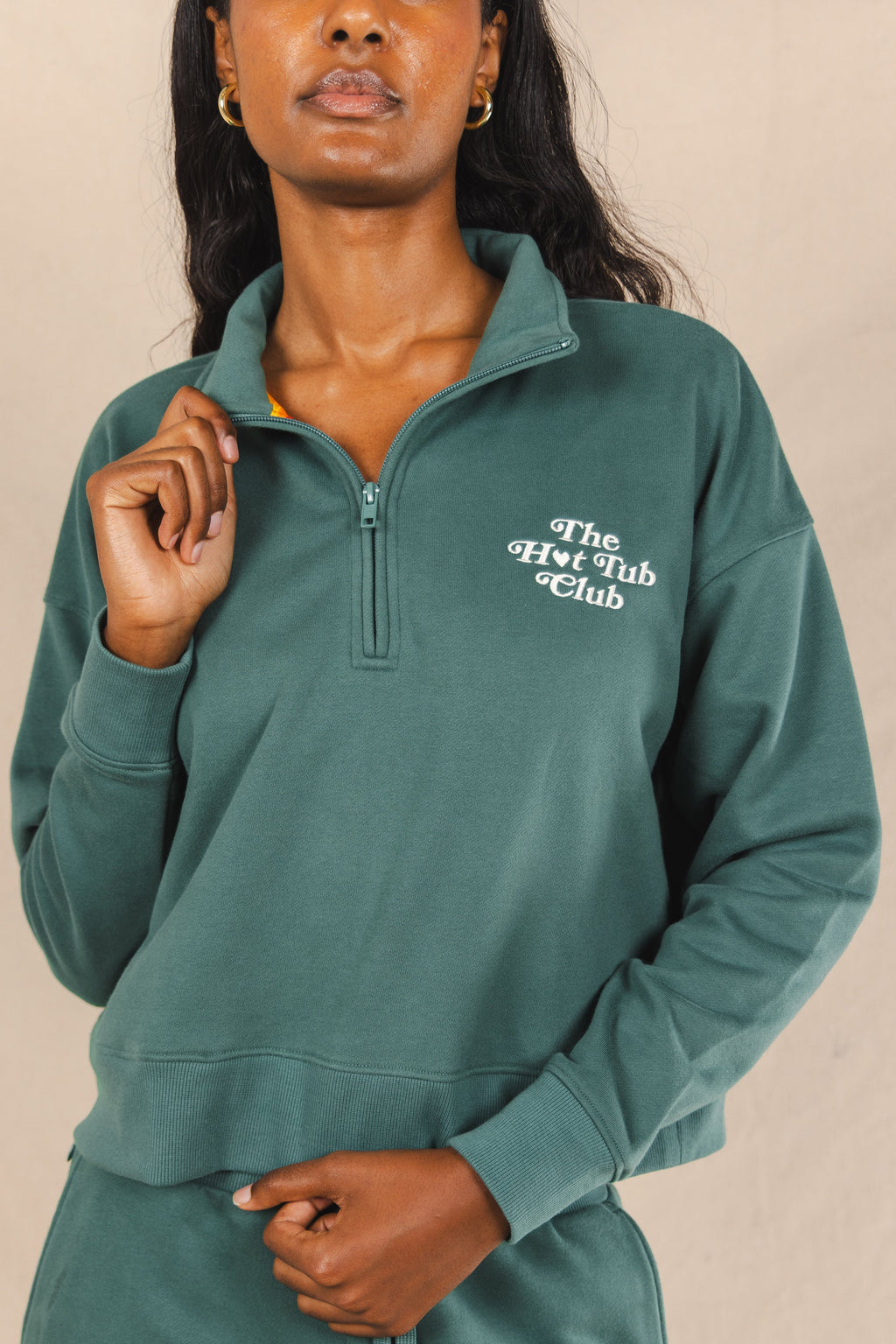 The Spruced Up | Green Sexy Terry™ Women’s Half Zip - Shinesty