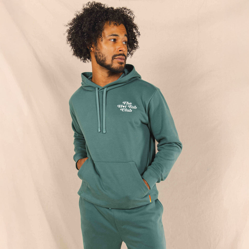 The Spruced Up | Green Sexy Terry™ Men’s Lounge Hoodie - Shinesty