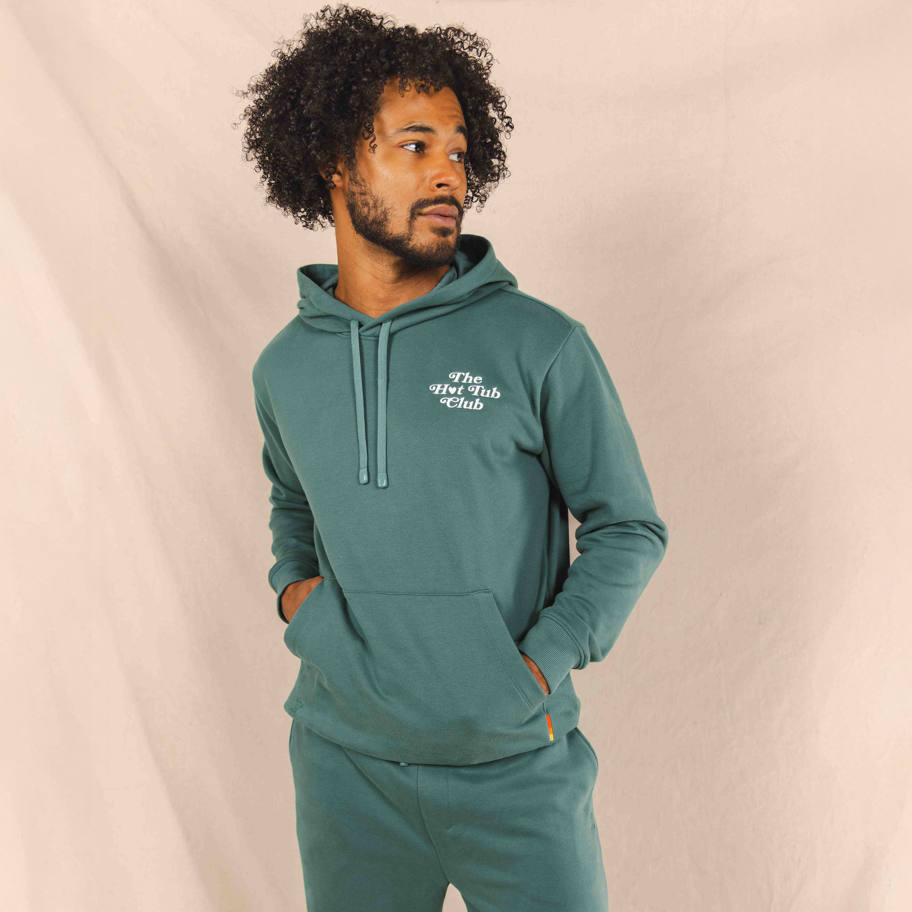 The Spruced Up | Green Sexy Terry™ Men’s Lounge Hoodie - Shinesty