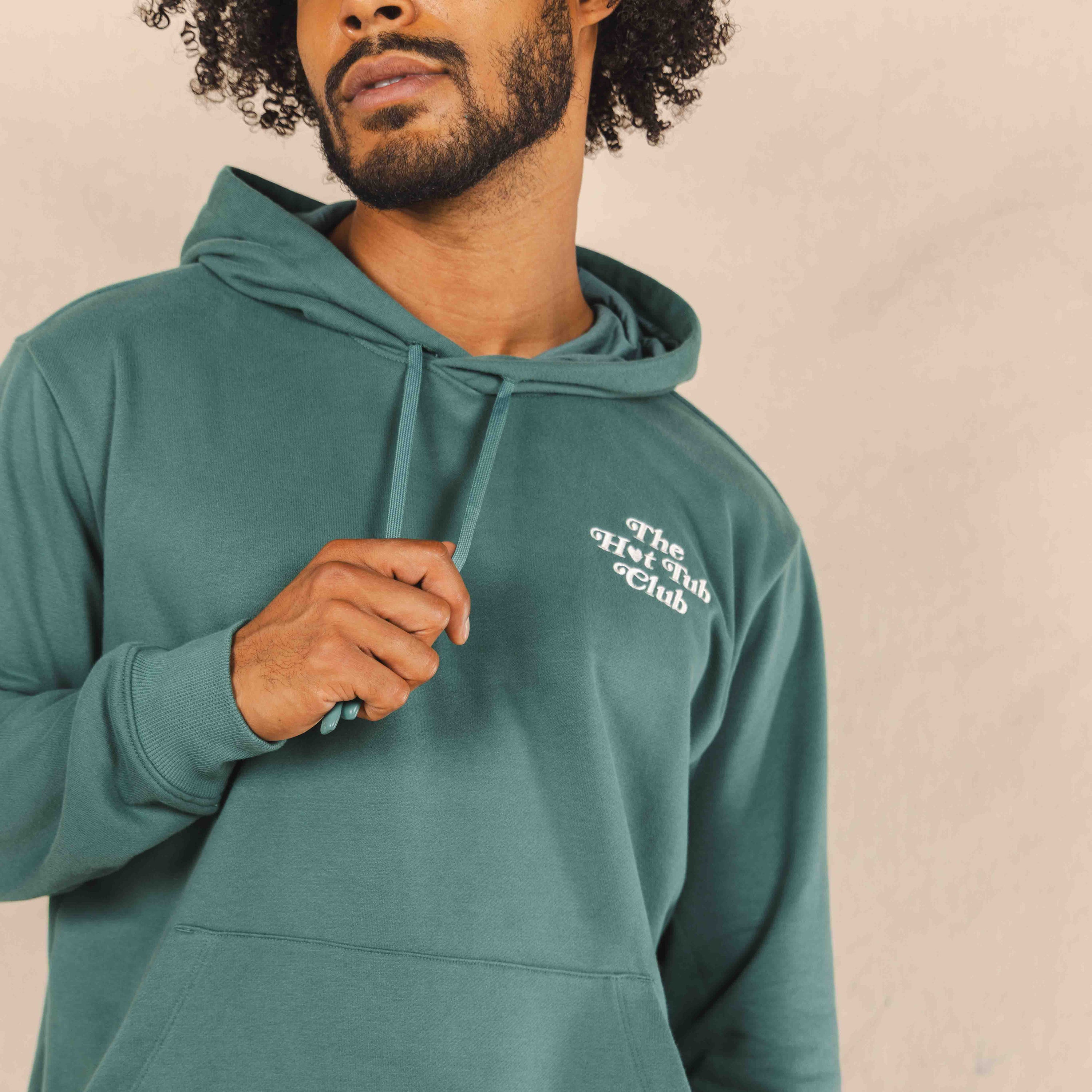 The Spruced Up | Green Sexy Terry™ Men’s Lounge Hoodie - Shinesty