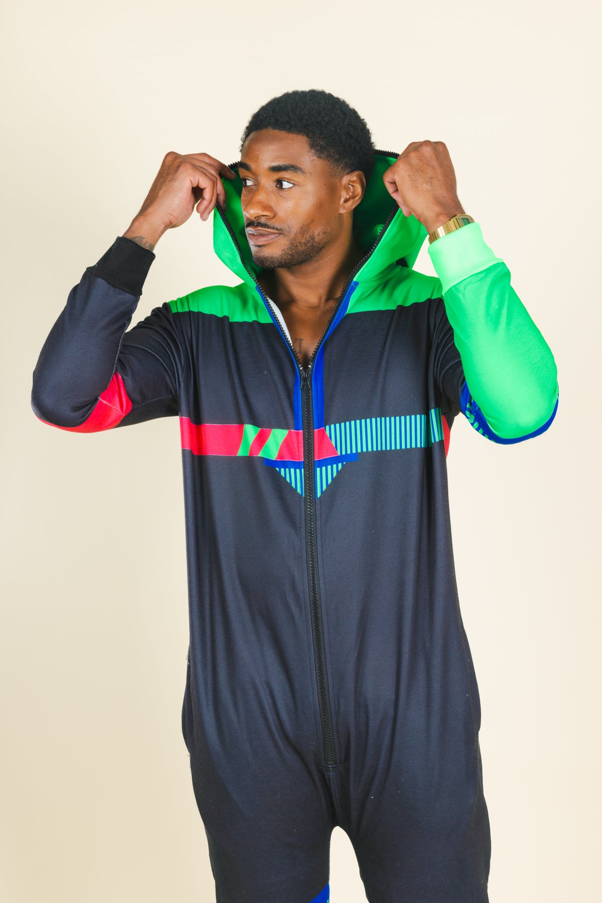 The Steep and Deep | Retro Black Onesie - Shinesty