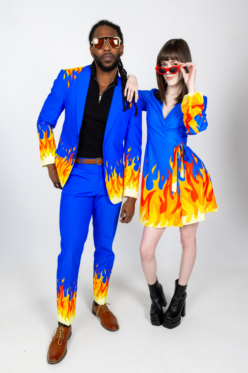 The Blaze Of Glory | Flames Suit Pants - Shinesty