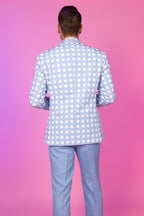 The Porch Swing | Light Blue Caned Wicker Suit - Shinesty