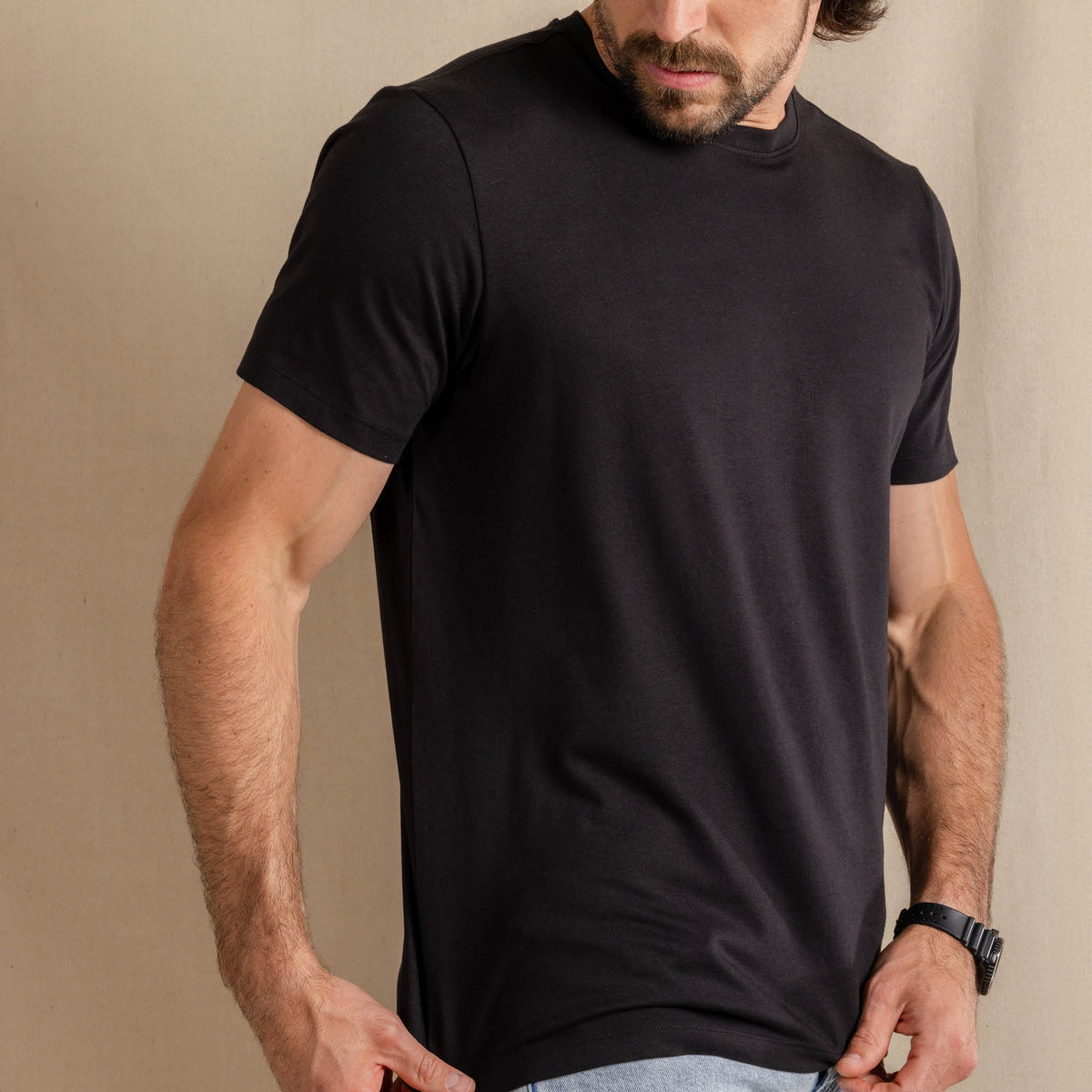 The Threat Level Midnight | Black Everyman™ T Shirt - Shinesty