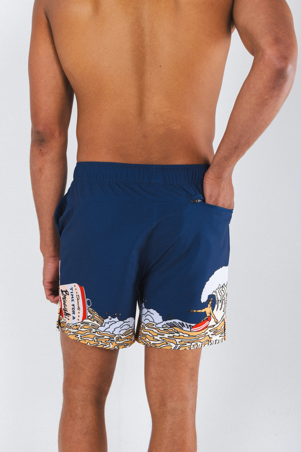 The Tidal Lager | Beer Surfer Ball Hammock® Pouch 5" Swim Trunks - Shinesty