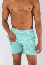 The Water Park | Neon Abstract Line Ball Hammock® Pouch 5" Swim Trunks - Shinesty