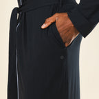 The Threat Level Midnight | Black Long Modal Robe - Shinesty