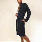 The Threat Level Midnight | Black Long Modal Robe - Shinesty