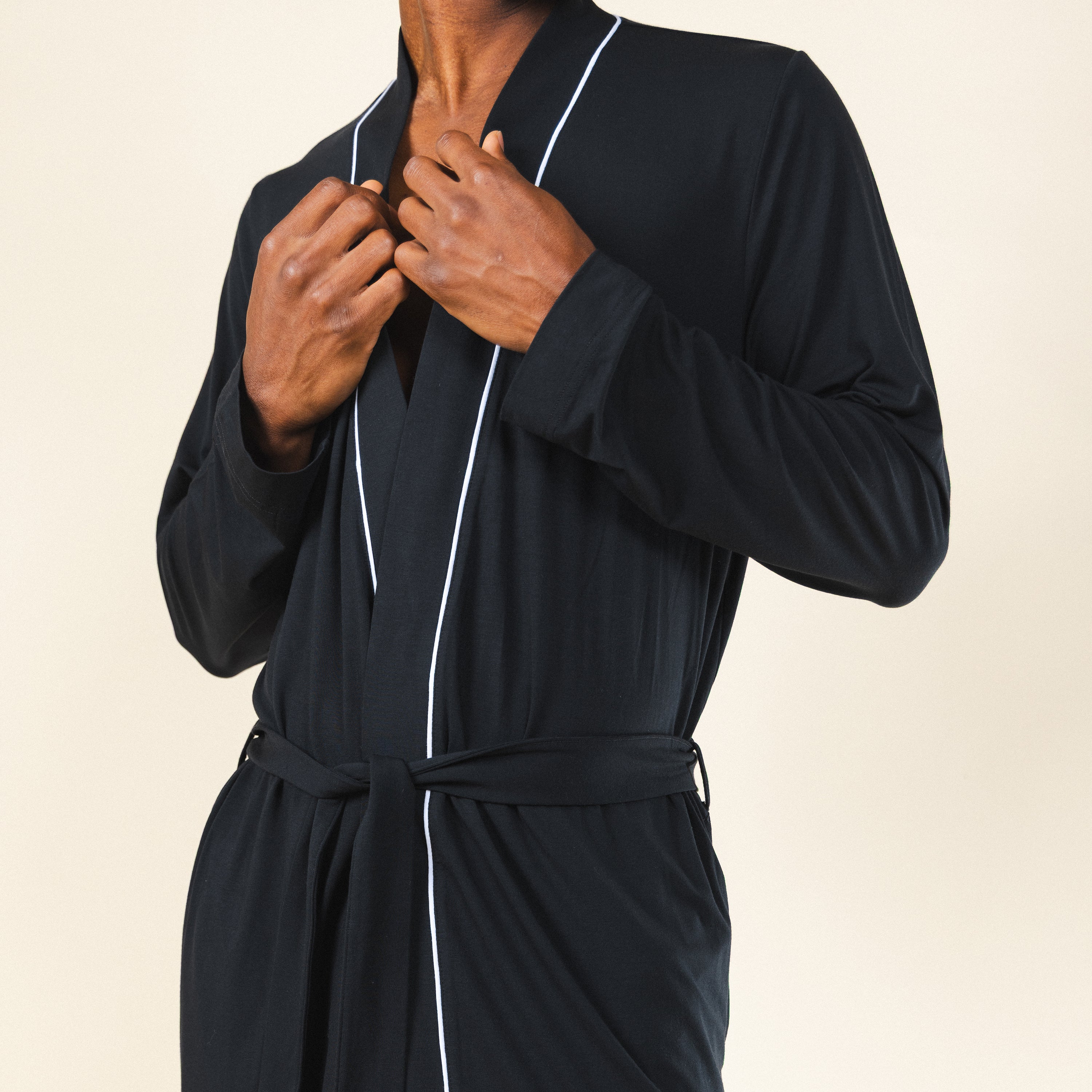 The Threat Level Midnight | Black Long Modal Robe - Shinesty