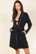 The Threat Level Midnight | Black Short Modal Robe - Shinesty